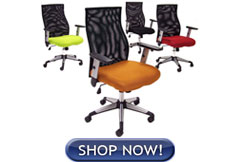 Ergonomic Mesh Color Burst Office Seating
